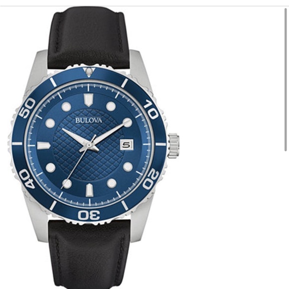 NWT BULOVA Men's Quartz Leather Strap43mm 96B274-BULGEN-BOXBST41